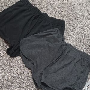 Black and Gray Shorts Set